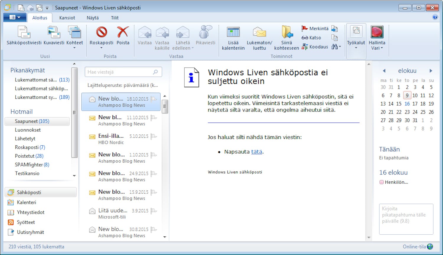 Windows Live Mail lataus